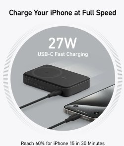 Батарея універсальна Anker MagGo 10000mAh 27W Qi2 15W Black (A1654G11)