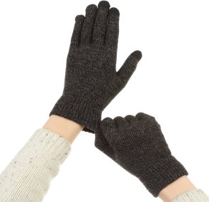 Рукавички для сенсорних екранів ArmorStandart Melange Grey/Black size L (ARM59867)