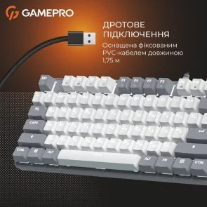 Фото: Клавіатура GamePro Genesis Metallic MK110G Red Switches Grey № 8 | KTC