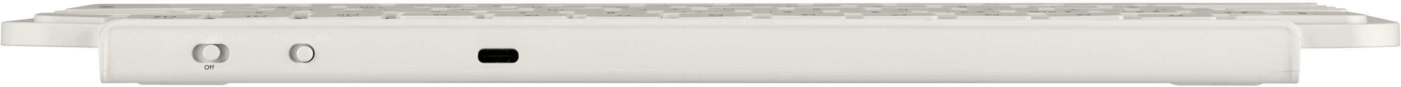 Клавіатура компактна Keychron B1 Pro ENG/UKR WL/BT/USB Ivory White (B1P-K8-UA)