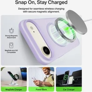 Фото: Чохол Belkin for Apple iPhone Air - Magnetic Protective Grip Lavender (MSA037HQLV) № 4 | KTC
