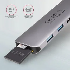 Фото: USB-хаб Axagon 5in1 HMC-5 Grey № 5 | KTC