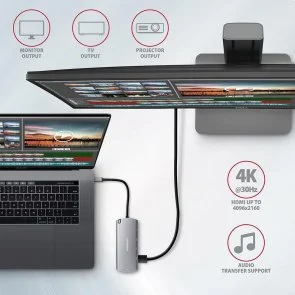 Фото: USB-хаб Axagon HMC-6M2 Grey № 7 | KTC