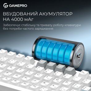 Клавіатура GamePro Asgard Ragnar MK285WH WL/BT/USB White