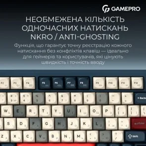 Фото: Клавіатура GamePro Asgard Yord MK266BL WL/BT/USB Blue № 14 | KTC