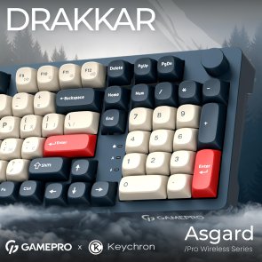 Клавіатура GamePro Asgard Drakkar MK305BL WL/BT/USB Blue