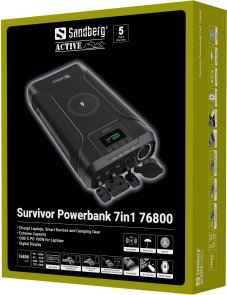 Батарея універсальна Sandberg Survivor 76800mAh 120W Black (421-15)
