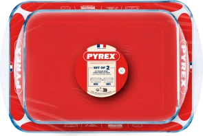 Фото: Форма Pyrex 40x27cm / 35x23cm / 3.7L / 2.7L 2pcs Clear (913S607/8044) № 7 | KTC