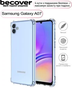 Фото: Чохол BeCover for Samsung Galaxy A07 SM-A075 - Anti-Shock Clear (713687) № 3 | KTC