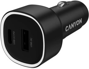 Автомобільний зарядний пристрій Canyon OnDrive 48 48W Black (CNE-CCABR3AC)