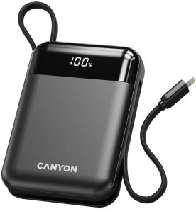 Батарея універсальна Canyon OnPower 104 10000mAh 22.5W Built-In USB-C (CNS-CPB104B)