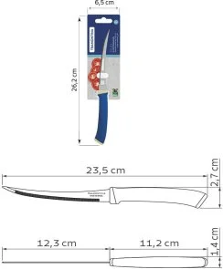 Фото: Ніж кухонний для овочів Tramontina FELICE 12.3cm Blue (23495/115) № 4 | KTC