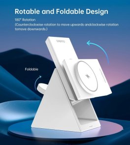 Бездротова зарядна станція Choetech T600-F 15W White