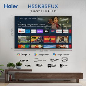 Телевізор LED Haier H55K85FUX (Google TV, Wi-Fi, 3840x2160)