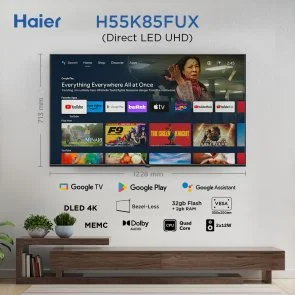 Фото: Телевізор LED Haier H55K85FUX (Google TV, Wi-Fi, 3840x2160) № 3 | KTC