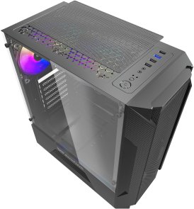 Корпус DARKFLASH LEO Black with window