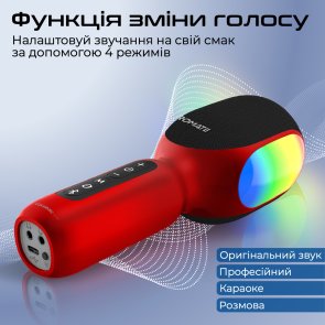Мікрофон Promate VocalMic LED Red (6959144063683)