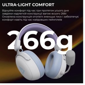Гарнітура Ajazz AHM08 Max WL/BT Purple/White/Blue (AHM08-MAX-PWB)