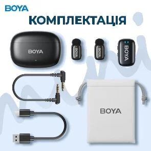 Фото: Радіосистема BOYA mini-18 TRS for camera Black № 17 | KTC