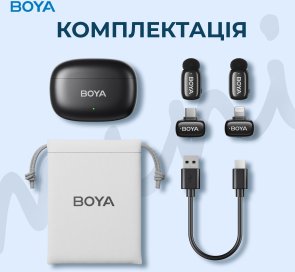 Радіосистема BOYA mini-12 Type-C/Lightning Black