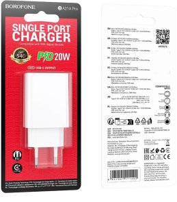 Зарядний пристрій BOROFONE BA21A Pro Long 20W White (6941991111402)