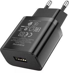 Зарядний пристрій BOROFONE BA52A Gamble 2.1A Black (6931474737304)