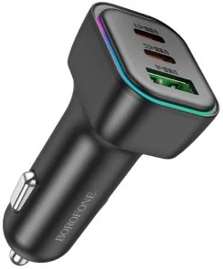 Фото: Автомобільний зарядний пристрій BOROFONE BZ28C Trophie 60W Black (6941991110870) № 2 | KTC