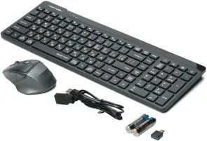 Фото: Комплект клавіатура+миша A4tech FG2400 Air2 Black (FG2400 Air2 (Black)) № 5 | KTC