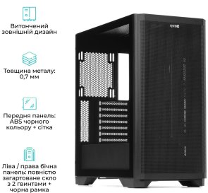 Корпус QUBE Kaper ARGB Black with window (KAPER_FMNU3)