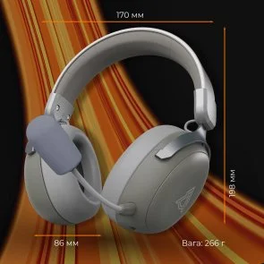 Фото: Гарнітура Ajazz AHM08 Max WL/BT Grey (AHM08-MAX-GW) № 18 | KTC