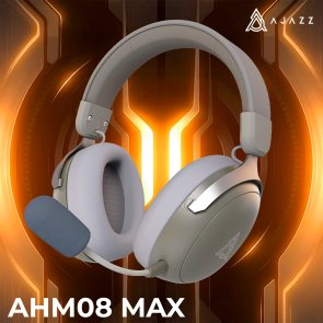Гарнітура Ajazz AHM08 Max WL/BT Grey (AHM08-MAX-GW)