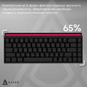 Фото: Клавіатура Ajazz NK68 Red Switch Side Contour USB Black (NK68-R-S-B) № 13 | KTC