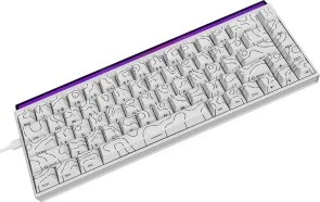 Фото: Клавіатура Ajazz NK68 Red Switch Side Contour White (NK68-R-S-W) № 5 | KTC