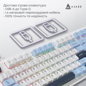 Клавіатура Ajazz AK980 Max Magnetic Switches USB Blue/White/Dark Blue (AK980-MAX-M-BWDB)