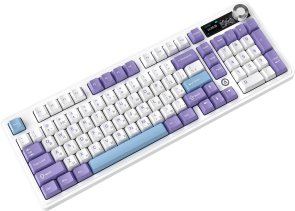 Клавіатура Ajazz AK980 V2 Gift Switch V2 WL/BT/USB Purple/White/Blue (AK980-V2-G-PWB)