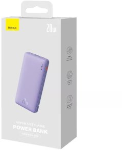 Батарея універсальна Baseus Airpow Fast Charge 10000mAh 20W Nebula Purple (P10022801513-00)