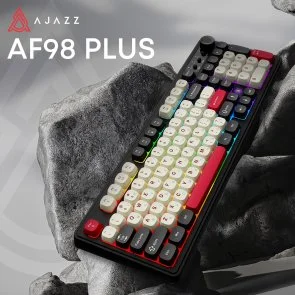 Фото: Клавіатура Ajazz AF98 Plus USB/WL/BT Black/White/Red (AF98-PLUS-BSR) № 6 | KTC