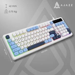 Фото: Клавіатура Ajazz AF98 USB Glacier Blue (AF98-GB) № 14 | KTC
