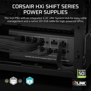 Фото: Блок живлення Corsair 1500W HX1500i SHIFT Fully Modular Platinum (CP-9020269-EU) № 7 | KTC