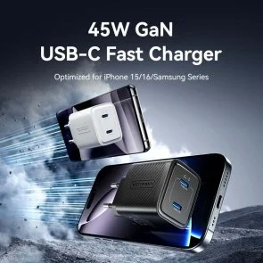 Фото: Зарядний пристрій Vention 45W GaN White (FEFW0-EU) № 2 | KTC
