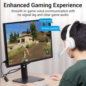 Зовнішня звукова карта Vention 2.0 Black (CDYB0)