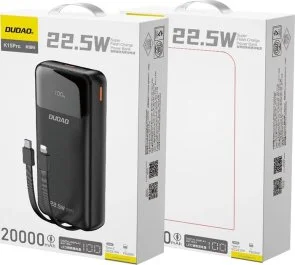 Фото: Батарея універсальна Dudao K15 Pro 20000mAh 22.5W Black (6977196682430) № 4 | KTC