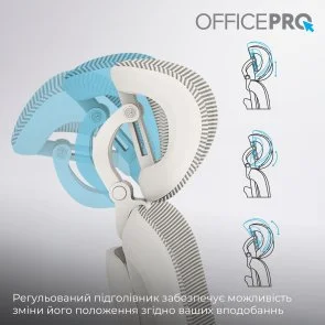 Фото: Крісло OfficePro Skyline Footrest OC750 White/Light Gray (OC750-W-LG-LG) № 13 | KTC