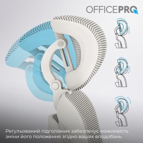 Крісло OfficePro Skyline OC680 White/Light Gray (OC680-W-LG-LG)