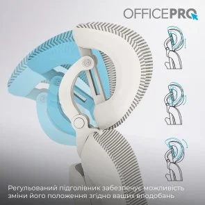 Фото: Крісло OfficePro Skyline OC680 White/Light Gray (OC680-W-LG-LG) № 15 | KTC