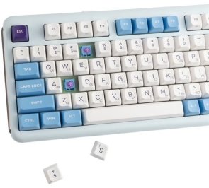 Клавіатура KZZI K98 Rainbow Switch ENG/UKR WL/BT/USB Blue Sea (6977534870420)