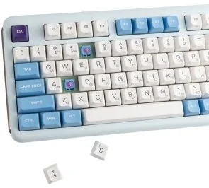 Фото: Клавіатура KZZI Z98 Rainbow Switch ENG/UKR WL/BT/USB Blue Sea (6977534870420) № 7 | KTC