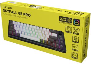 Клавіатура Hator Skyfall 65 Pro Wireless Aurum Vanila Silent WL/BT/USB Grey/Black (HTK4160UA)