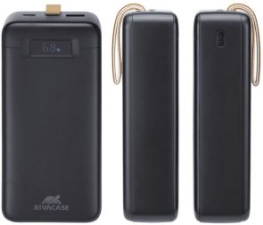 Батарея універсальна RivaCase RivaPower VA1083 30000mAh, 1xUSB, 2xType-C, 65W, Black
