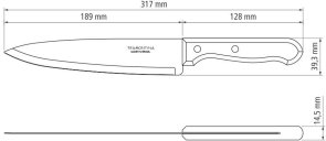 Ніж кухонний універсальний Tramontina DYNAMIC 20.3cm Brown (22315/108)